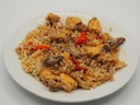 Pollo salteado con Arroz de verduras