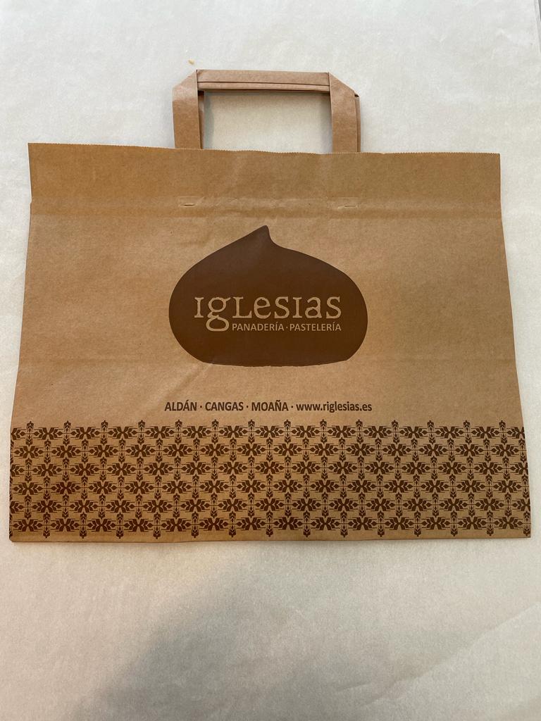 Bolsas Asas papel 250 Uds 32+22x25 Base Ancha