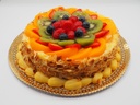 Tarta de Crema y Nata c/ Frutas