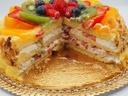 Tarta de Crema y Nata c/ Frutas