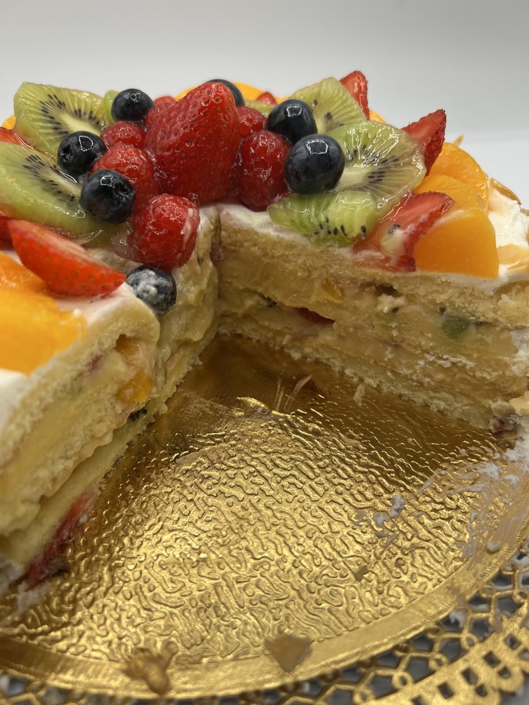 Tarta de Nata y Crema c/ Frutas