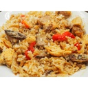 Pollo salteado con Arroz de verduras