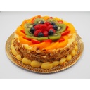 Tarta de Crema y Nata c/ Frutas
