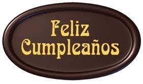 Chocolate Anagrama "Feliz Cumpleaños"